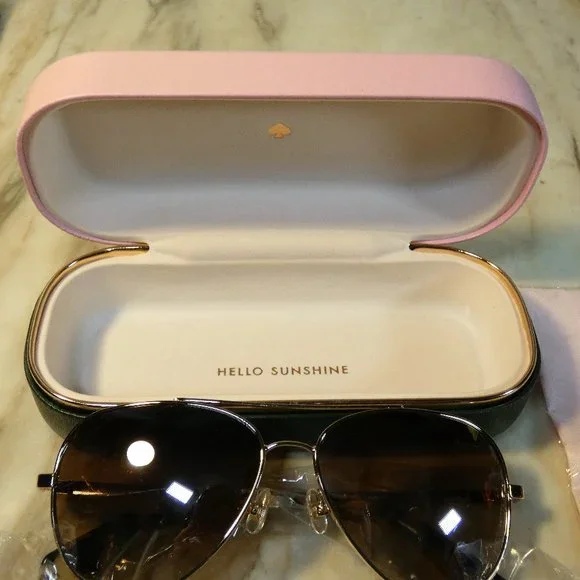 Kate Spade New York Aviator Style Sunglasses New with Case - Picture 3 of 9